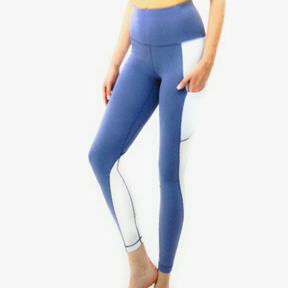 Active Life tonal blue & white leggings size small